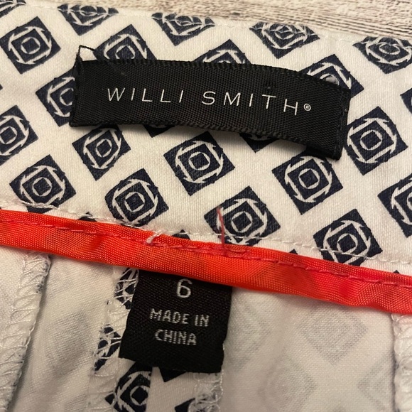 NWOT Navy/White Check Pants straight leg Size 6 Flat Front classic, workwear - Picture 2 of 6